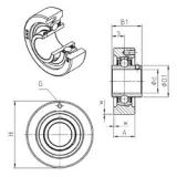 SNR UCC316 bearing units