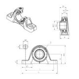 SNR USPE205 bearing units