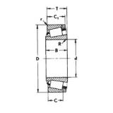 44,987 mm x 79,975 mm x 26 mm SKF 331761BE/Q tapered roller bearings