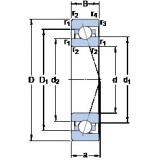 35 mm x 62 mm x 14 mm SKF 7007 ACE/P4A angular contact ball bearings