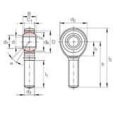 20 mm x 40 mm x 25 mm INA GAKR 20 PW plain bearings