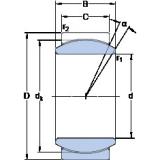 10 mm x 19 mm x 9 mm SKF GE 10 C plain bearings